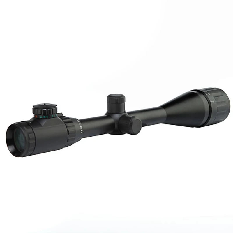 6-24X50 Прицел Цель Регулируемая Зеленый Red Dot Охота Свет Тактический Сфера Прицел Оптический Прицел Сфера с 20 мм/11 мм Рельсы