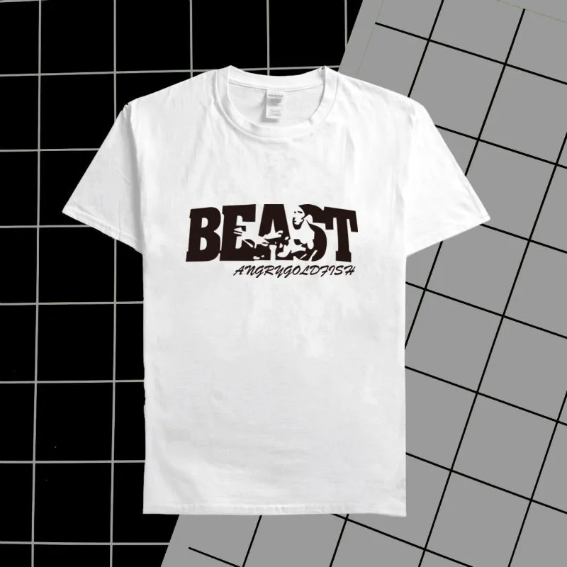 2018 New Brand 100% Cotton Men's T-shirt BEAST Printed female Summer casual short sleeve Letter printing Women's | Мужская