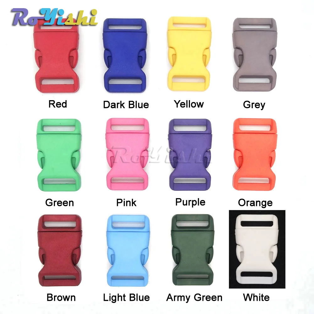 

1''(25mm) Plastic Colorful Contoured Side Release Buckles For Paracord Bracelets/Backback