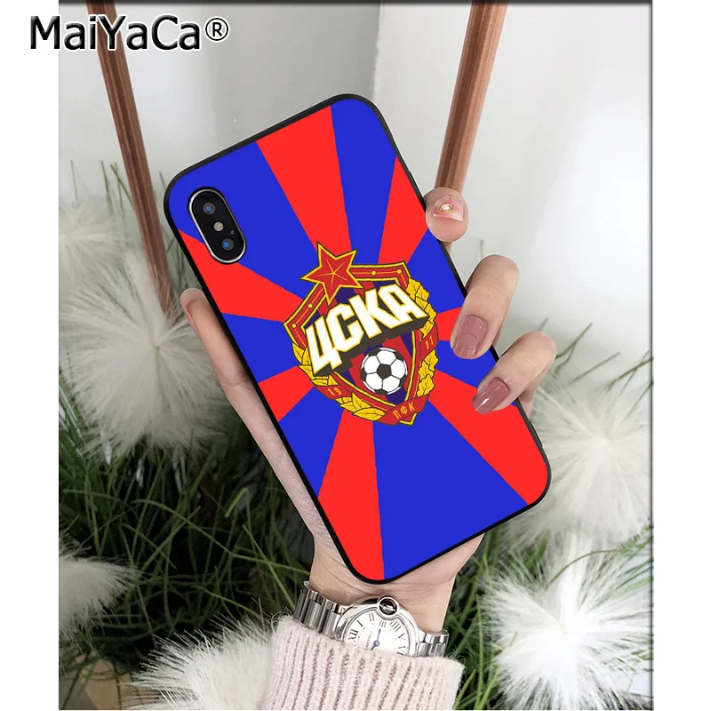 A9 MaiYaCa PFC ЦСКА футбольная команда, высокое качество, чехол для телефона Apple iPhone 8 7 6 6S Plus X XS MAX 5 5S SE XR, мобильные телефоны - Цвет: A9