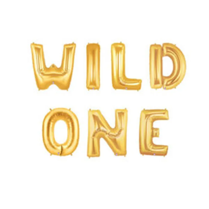 Воздушные шары с надписью WILD ONE 16 дюймов 7 шт.|Воздушные и аксессуары| |