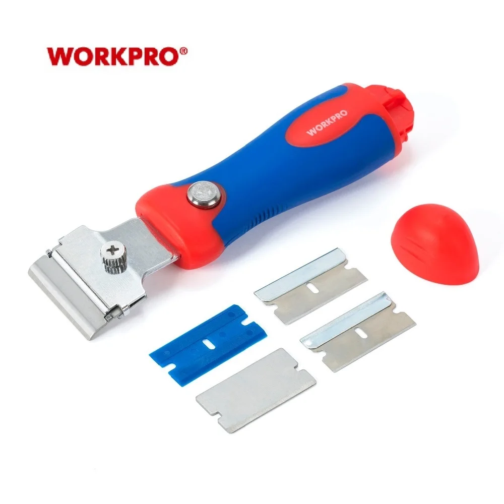 Защитный выдвижной скребок для окон WORKPRO с ручкой в 4 позиции|Ножи| |