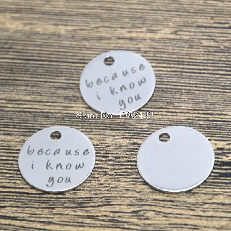 

10pcs because i know you charm silver tone wicked musical message charm pendant 20mm