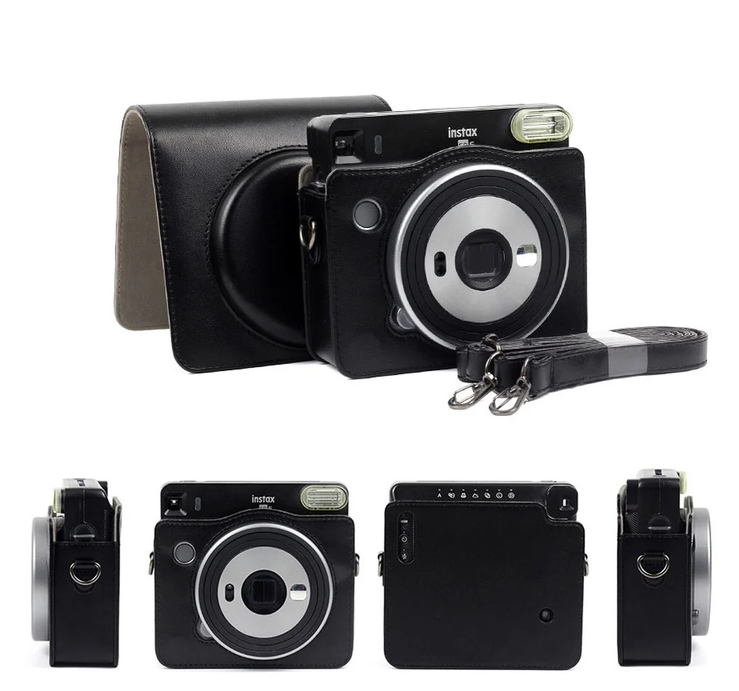 Чехол для камеры FUJIFILM Instax SQUARE SQ6 Винтажный чехол из искусственной кожи с плечевым