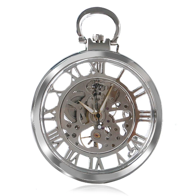 Модный Роскошный Серебряный Брелок с подвеской прозрачный скелет механический