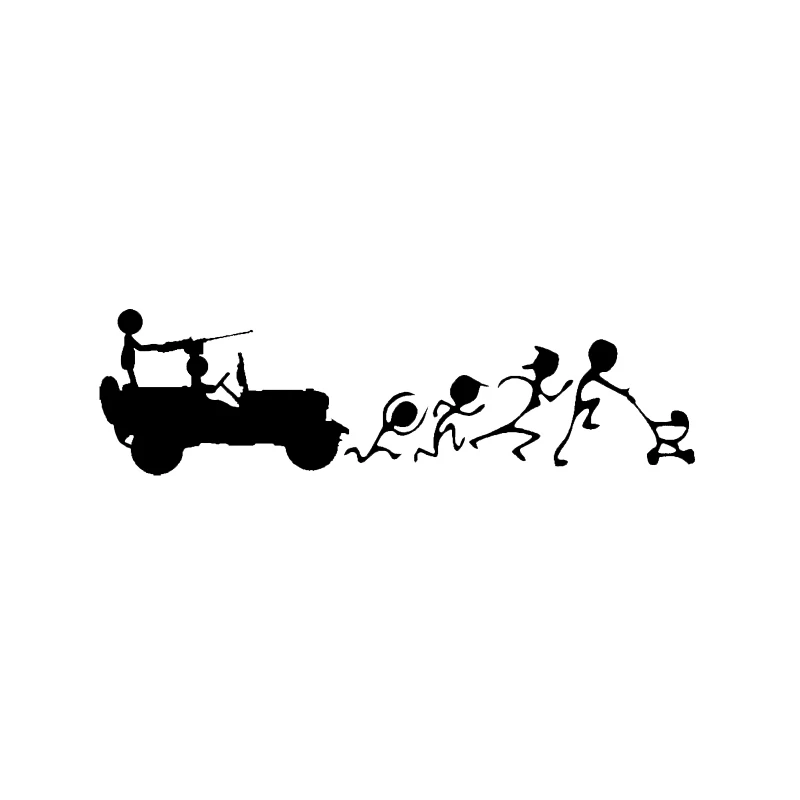 

16.2*4.6CM Lovely Running Decor Car Sticker Accessories Silhouette Vinyl Motorcycle