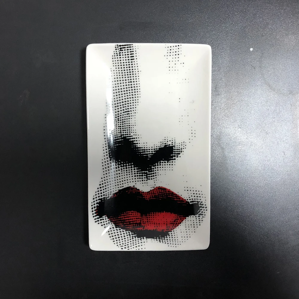 Fornasetti тарелка для хранения ювелирных изделий посуда с узорами прямоугольный поднос подсвечник банка канделябры украшение дома