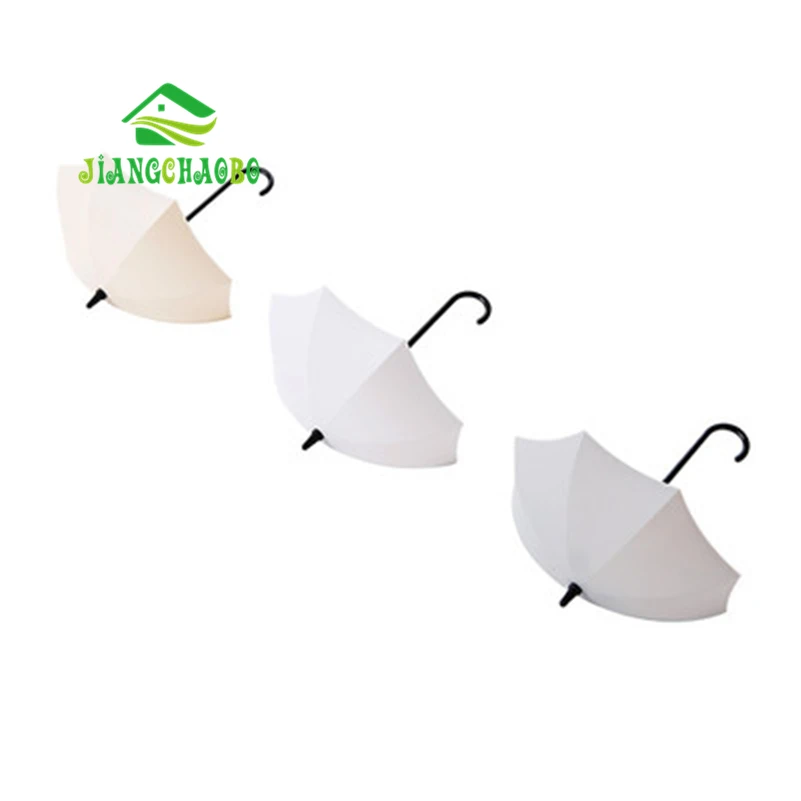 JiangChaoBo 3 шт./партия, милый зонт, небольшой крючок, без гвоздей, дверной держатель для ключей, кухня, ванная комната, декоративный клей, крюк - Цвет: White Gray Beige