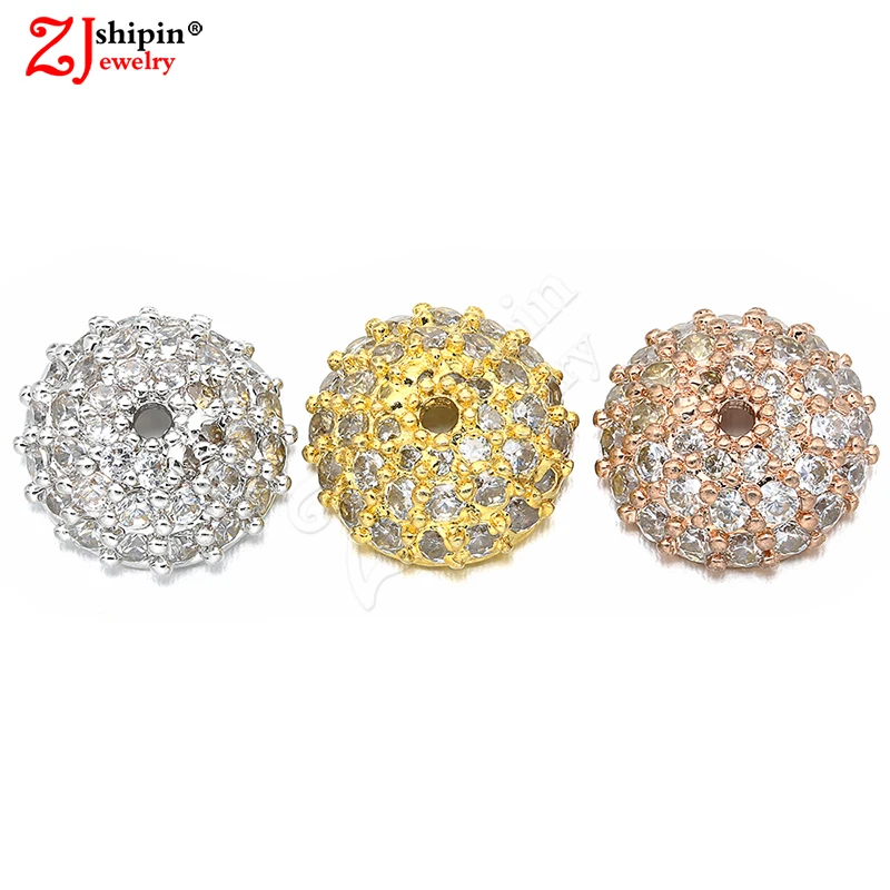 

2018 new micro-inlaid zircon CZ jewelry accessories torus suitable for DIY beaded tassel jewelry discovery production