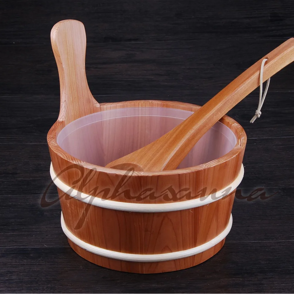 Бесплатная доставка чисто ручной работы для 4L из красного канадского кедра ведро