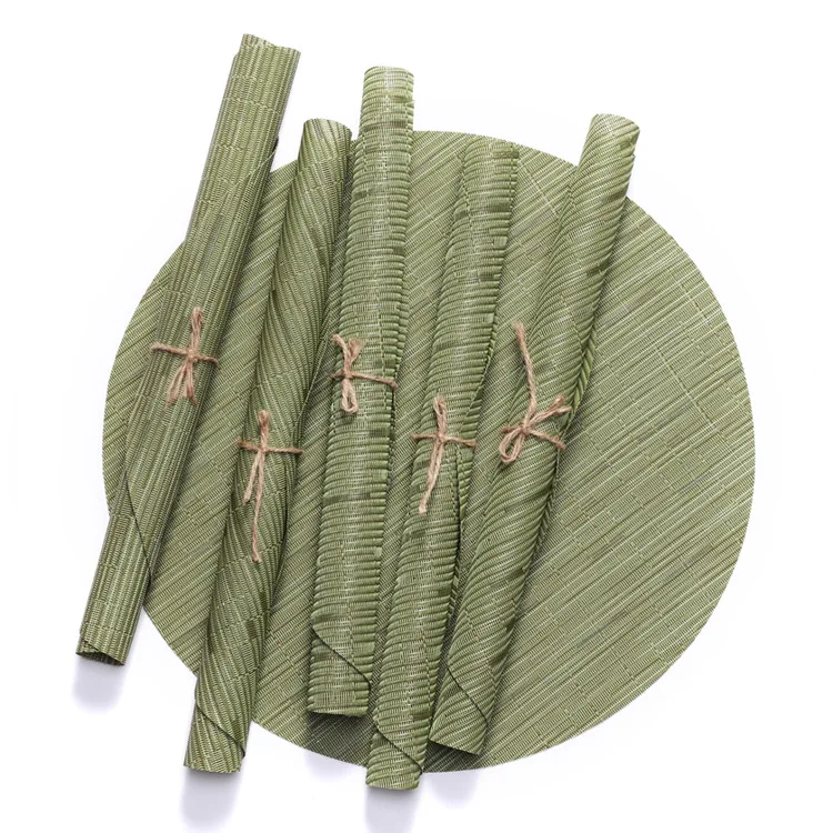 SunnyRain 6-Piece PVC Round Table Setting Placemat Luxury Waterproof Place Mats Insulation Mat | Дом и сад