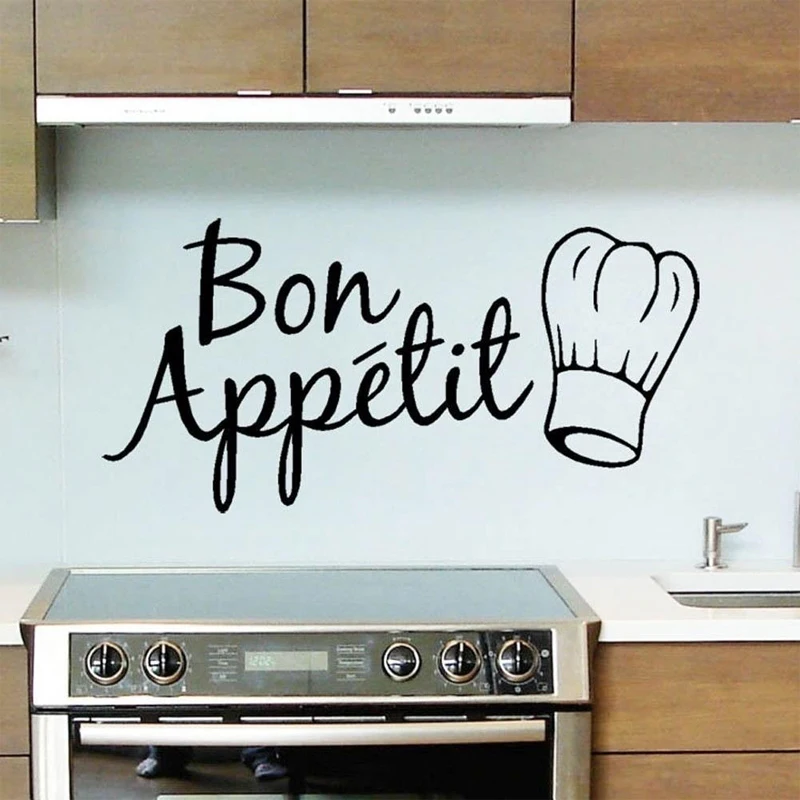 Bon apмаленькая шеф-повар шляпа настенные наклейки для кухни модные украшения обои