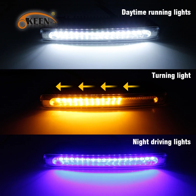 OKEEN 12V автомобильный светильник led дневные ходовые огни белый дневной синий