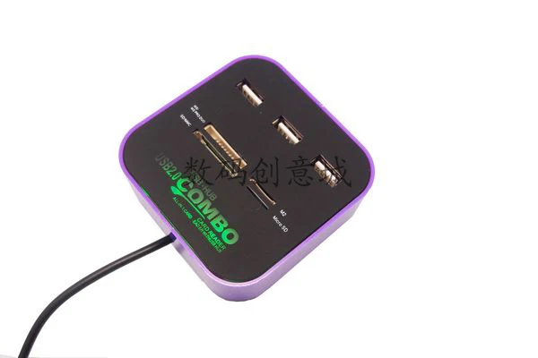 Все в одном 3 портовый Удлинитель USB 2 0 Hub Combo SD/MMC/M2/MS MP мульти кардридер|ms reader|sd hubhub sd