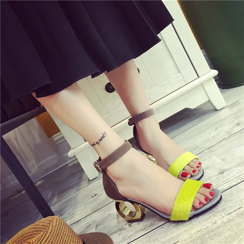 Scarpe Strane Sandalias Повседневное Mujer летние сабо на высоком Босоножки платформе туфли