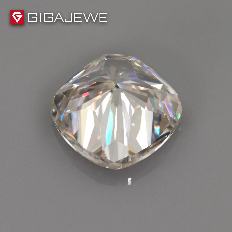 GIGAJEWE отличного качества большой размер огранки белый IJ цвет 2.5ct Подушка Муассанит свободные каменные синтетические бусины для изготовления ювелирных изделий