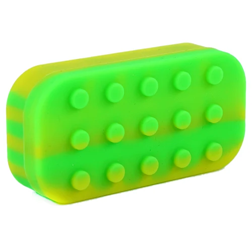 yellow and green 1 шт. 34 мл силиконовый контейнер bho 6+ 1 антипригарный силиконовый контейнер большая банка heb силиконовый контейнер для воска - Цвет: yellow and green