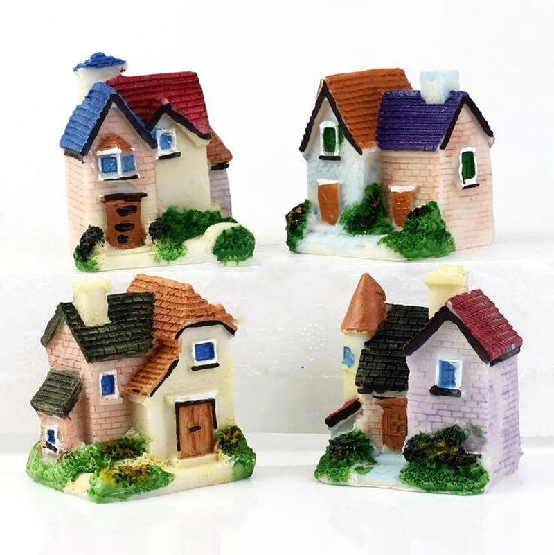 Большой дом Вилла Фигурка декоративная мини-сказочный сад мультфильм скульптура