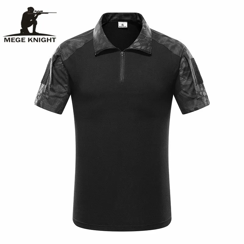 

MEGE Tactical Camouflage Men Army Combat POLO Shirt, Rapid Assault ACU MultiCam Mens' Tops & Tees, Airsoft Paintball Polo