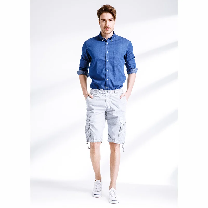 COMLION шорты Карго с несколькими карманами свободные военные короткие мужские