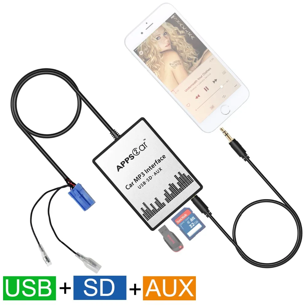 Автомобильный USB SD AUX адаптер аудио интерфейс Mp3 конвертер для Alfa Romeo Giulietta (non Navi) 2010