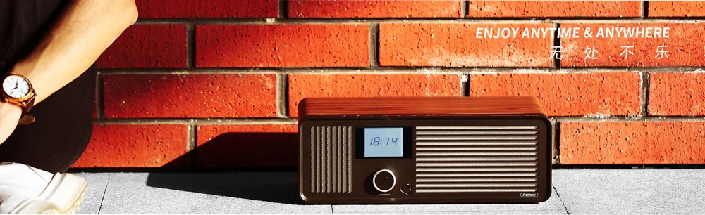 REMAX Ретро деревянный двойной громкий динамик s беспроводной Bluetooth динамик будильник поддержка AUX радио Fm USB умное устройство Зарядка RB-H8