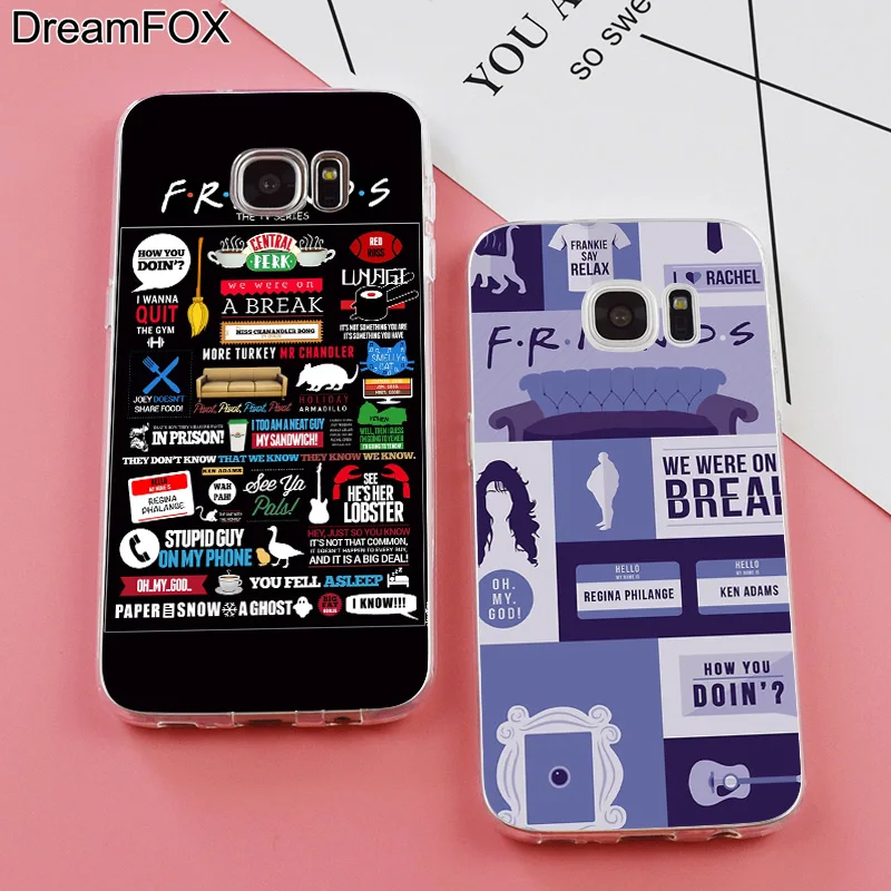DREAMFOX K102 друзья ТВ шоу Мягкий ТПУ силиконовый чехол для samsung Galaxy Note S 6 7 8 9 Edge Plus Grand