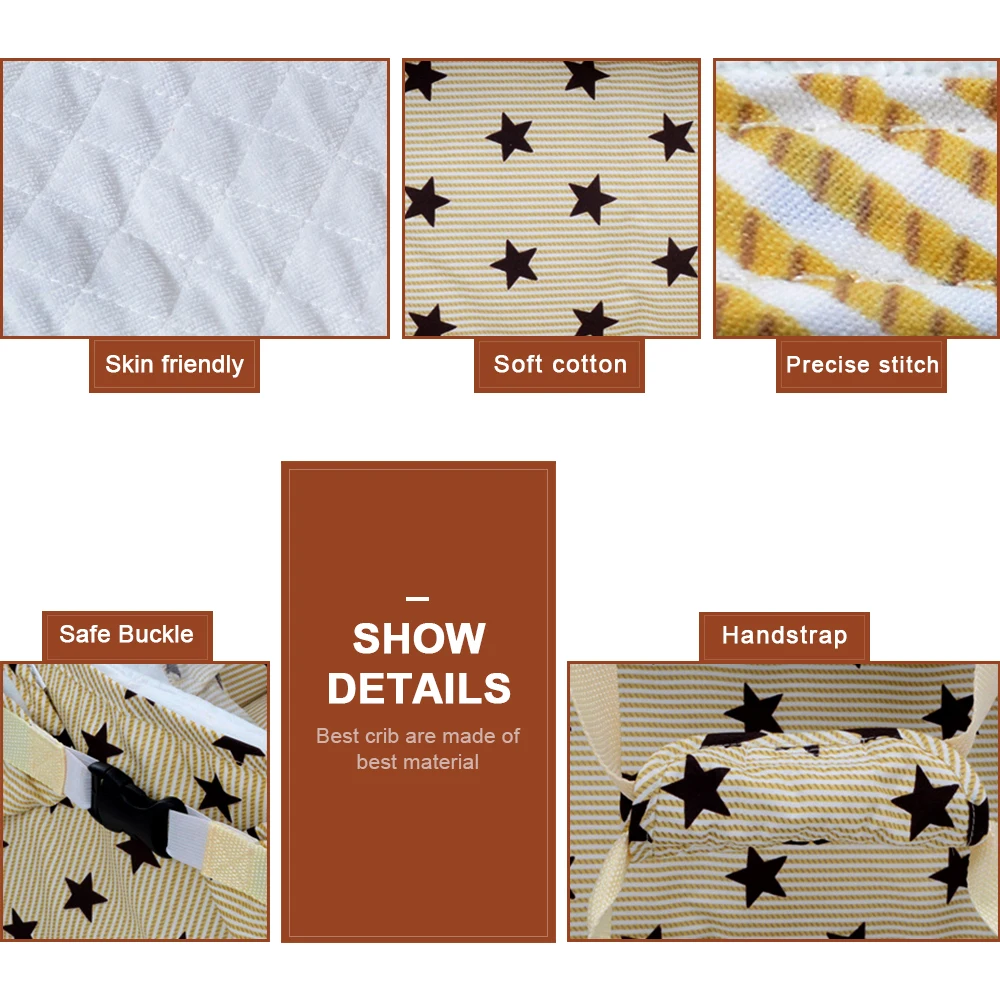Новая многофункциональная удлиненная переносная детская колыбель-люлька для сна новорожденного ребенка, корзина для путешествий, детская кроватка со звездами
