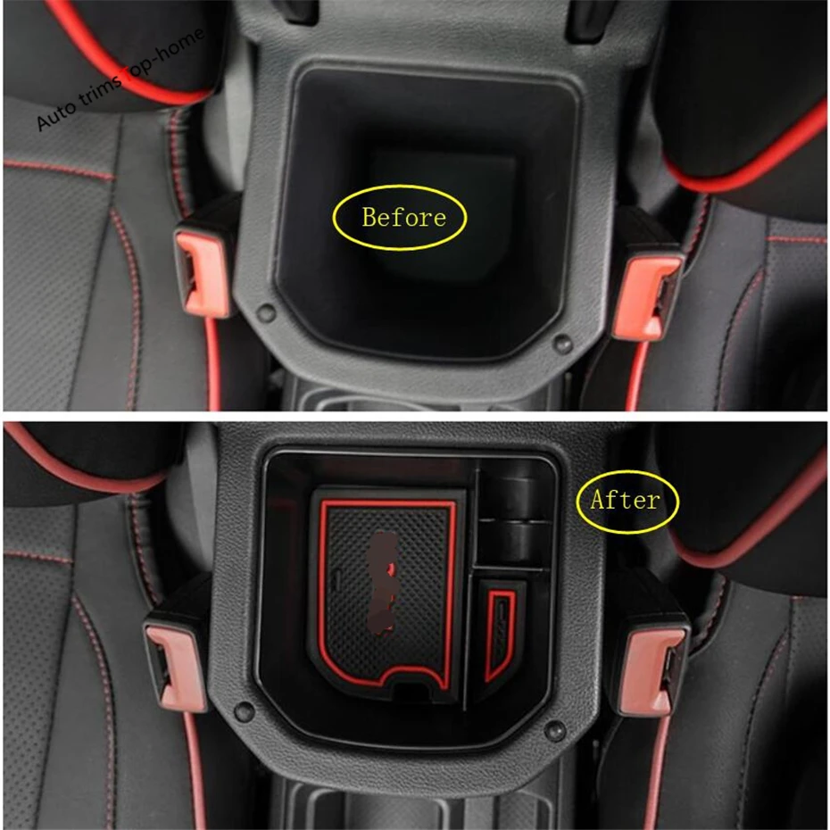 armrest storage multi grid pallet container phone case box cover accessories for vw volkswagen t roc t roc 2018 2019 2020 2021 free global shipping