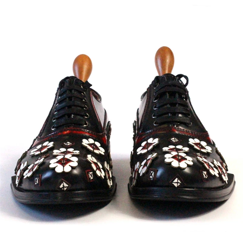 Классические высококачественные мужские туфли Bullock из чистой кожи ручной работы