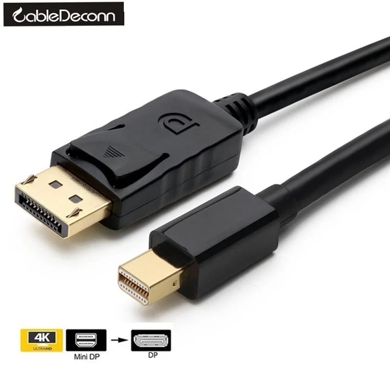 Mini DisplayPort DP Thunderbolt to DP/HDMI кабель адаптер 6 футов Позолоченный 4K разрешение 2017 топ