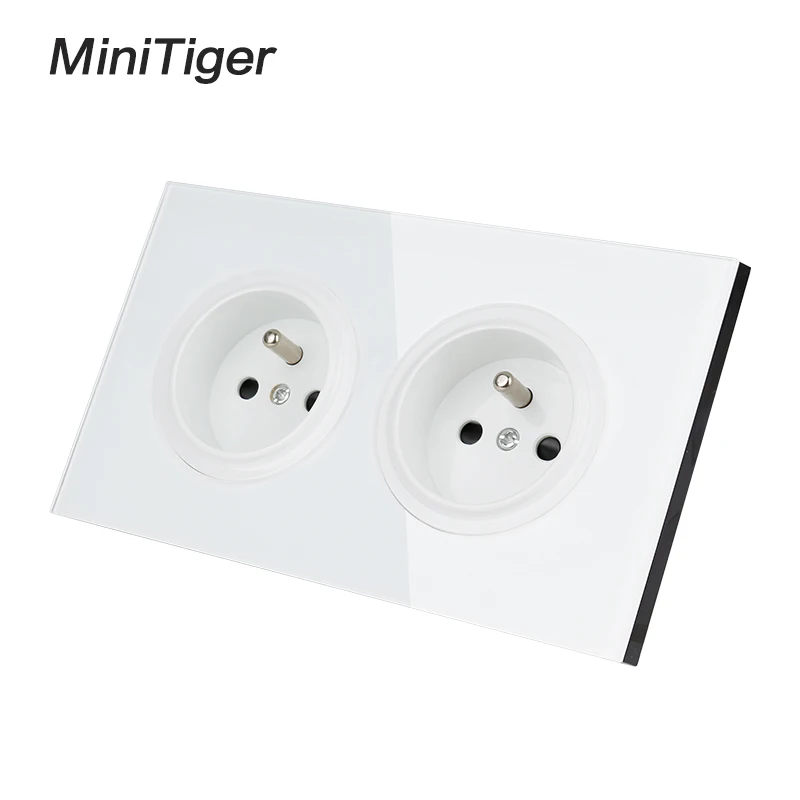 Minitiger 146 Французский Кристалл закаленное чистое стекло панель 16A двойная