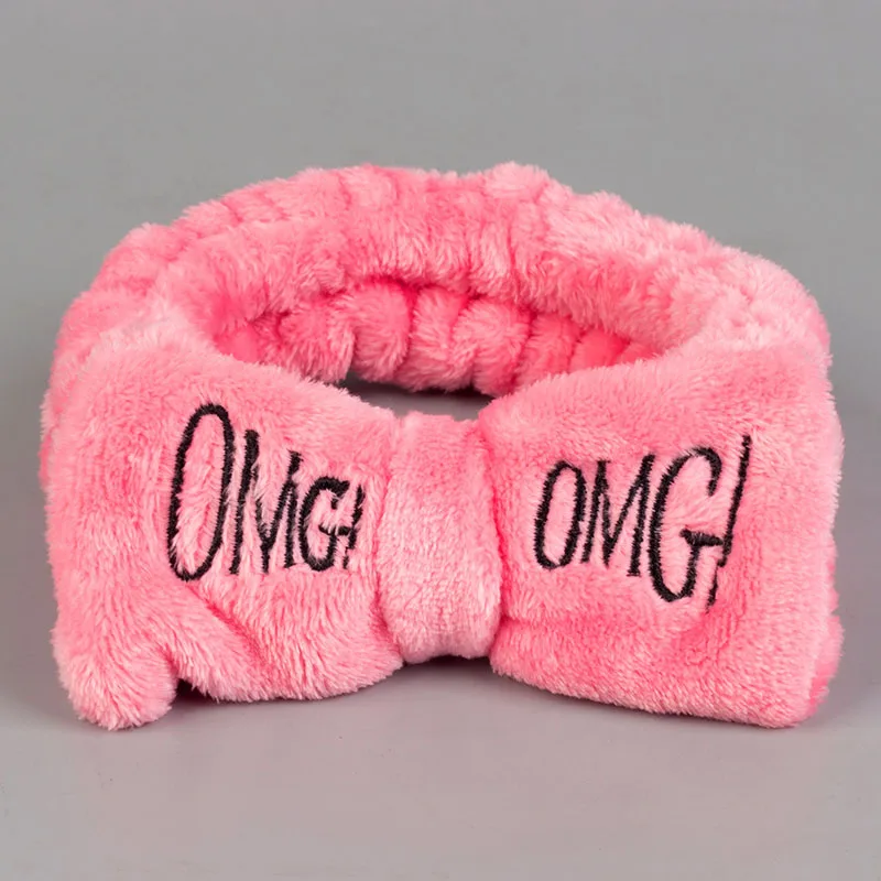 Watermelon Red Женский макияж из кораллового флиса OMG повязка на голову мытье лица Мягкий держатель для волос эластичный Топ узел повязки для волос девушка аксессуары для волос - Цвет: Watermelon Red