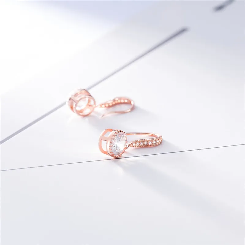 ROXI 1.9ct Круглые Камень Модные циркониевые серьги ювелирные изделия лучший подарок кристаллы Серьги для женщин Bijoux Букле д 'ореиль Прямая поставка
