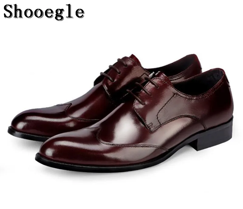 

Туфли SHOOEGLE мужские кожаные, Роскошные вечерние туфли, строгие деловые, модные лоферы, цвет черный/винный