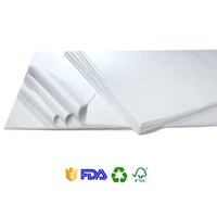 50pcs pure white glazed on both sides high quality wrapping tissue paper free shipping