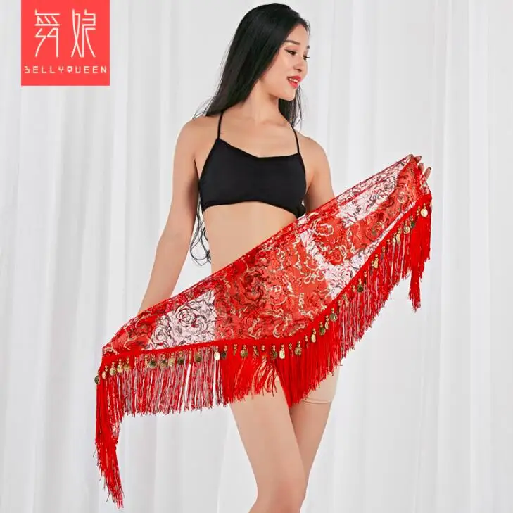 Пояс для танца живота с кисточками и блестками 9 цветов|Танец живота| |