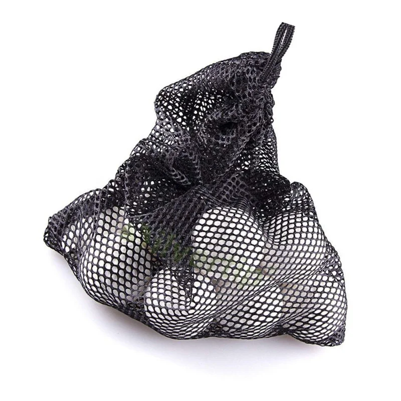 

Sports Balls Storage Nylon Mesh Nets Bag Pouch Golf Tennis Hold Up To 45 Balls Holder Golf Closure Training Aid