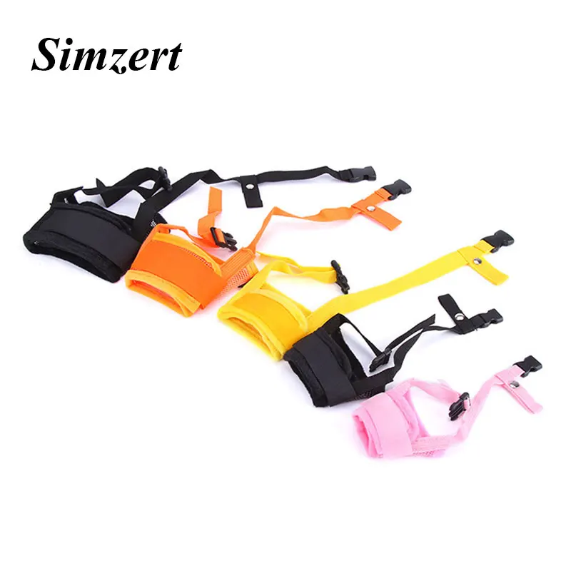 Simzert Muzzles нейлоновая дышащая анти укус Собака Рот Набор Регулируемый Размер Пэт