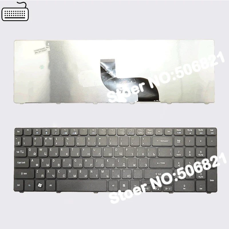Русская клавиатура JIGU для ноутбука Acer eMachine E442 E730 E732 G640 G730 G730G G730Z G730ZG RU черная