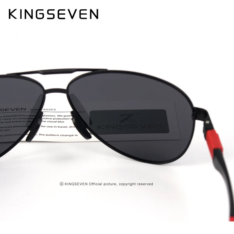 Мужские солнцезащ. Очки для вождения KINGSEVEN черно золотистые солнцезащитные очки