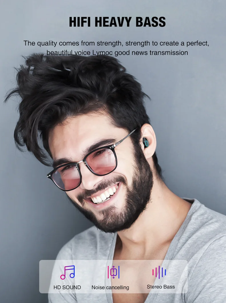 Bluetooth 5,0 TWS наушники X6 Hifi стерео звук наушники с микрофоном Handsfree шумоподавление водонепроницаемый 3000 мАч Внешний аккумулятор