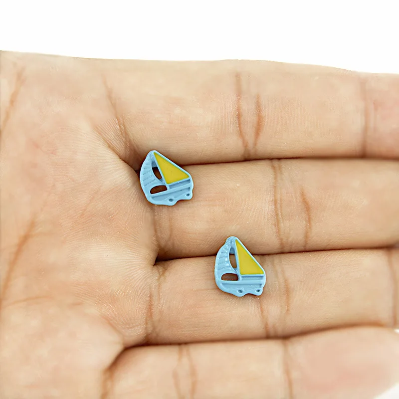 Корейское издание 10 стильные маленькие серьги для женщин якорь раковина