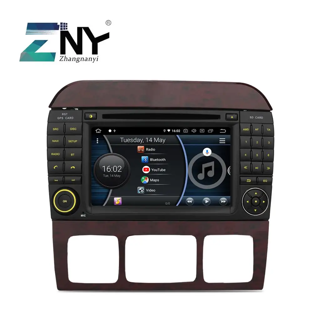 7 &quotips Android 9 0 автомобиль DVD 2 Din Авто Радио для Benz S CL Class S320 S350 W220 W215 CL600 Автомобильный
