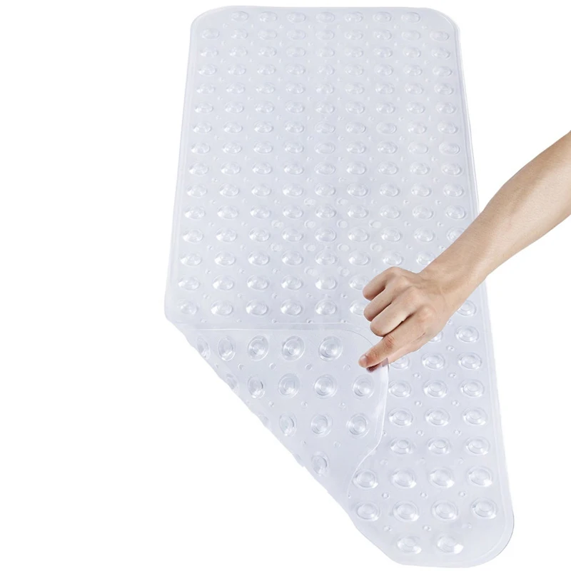 Коврики для ванной коврик для ванной комнаты tapis salle de bain Противоскользящий массажный мягкий коврик присоска нескользящий коврик для душа коврик для ваннойковрик в ванную коврики для ванной - Цвет: Transparent