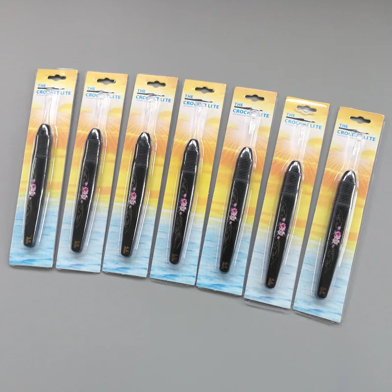 1 шт. розовые крючки для вязания крючком с пластиковым светодиодным светом DIY