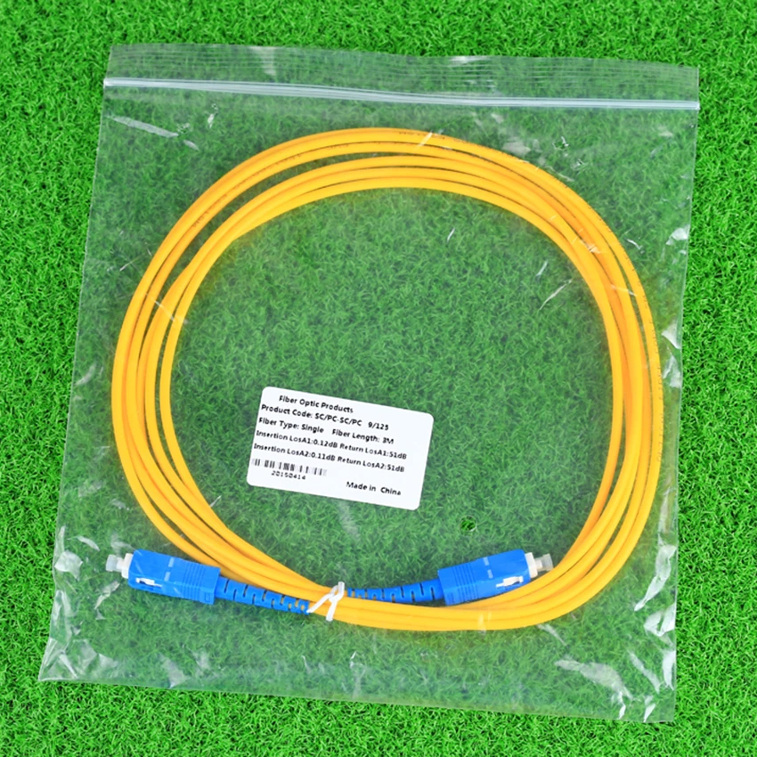 SC-SC волоконно-оптический джемпер FTTH однорежимный одножильный волоконный