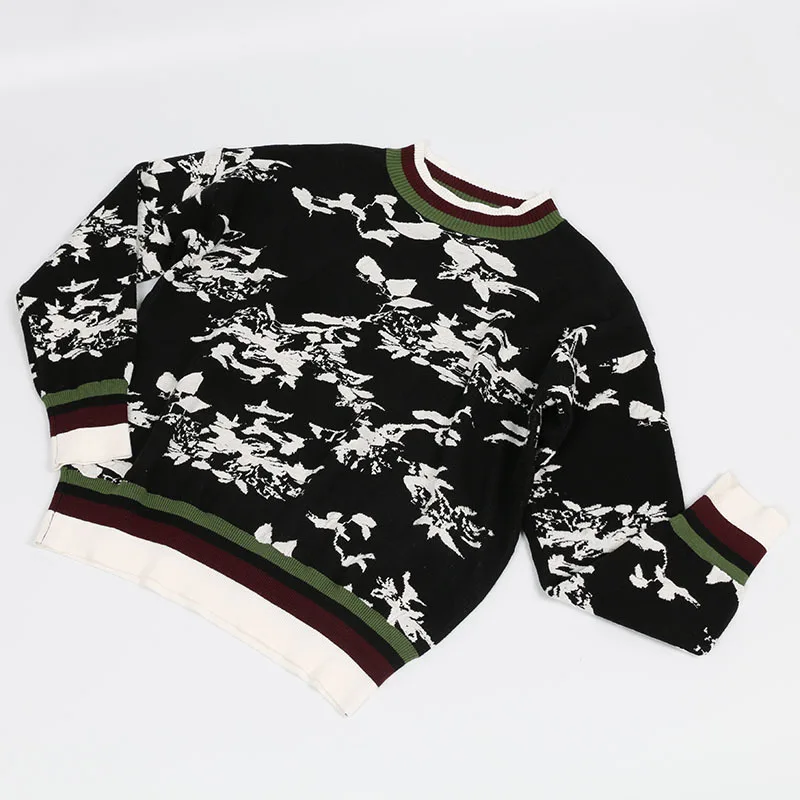 2018 New Women sweater spring new fashion casual jacquard round neck long-sleeved loose knit primer shirt Tops | Женская одежда