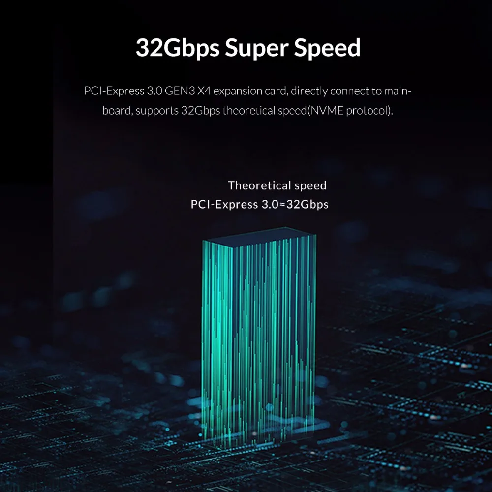 ORICO M.2 NVME к PCI-E 3,0X4 карты расширения PCI-e 3,0 Gen3 X4 для IOS, Windows7/8/10, Linux