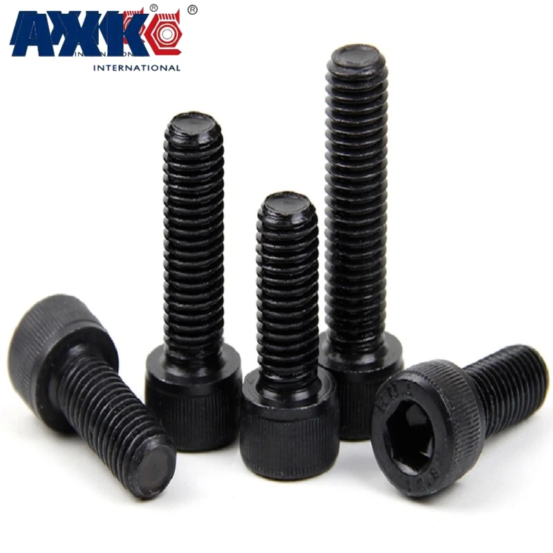 M8 * 1*25/30/35 M8x1x25/30/35 Шаг 1 мм углеродистая сталь класса 12 9 полностью тонкая Резьбовая